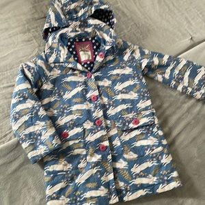 Mini Boden Light Coat, Bunny Print